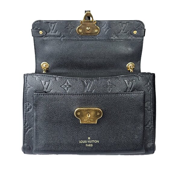 LOUIS VUITTON Vavin PM Black Monogram Empreinte Leather Chain Bag Shoulder EUC - Picture 6 of 16